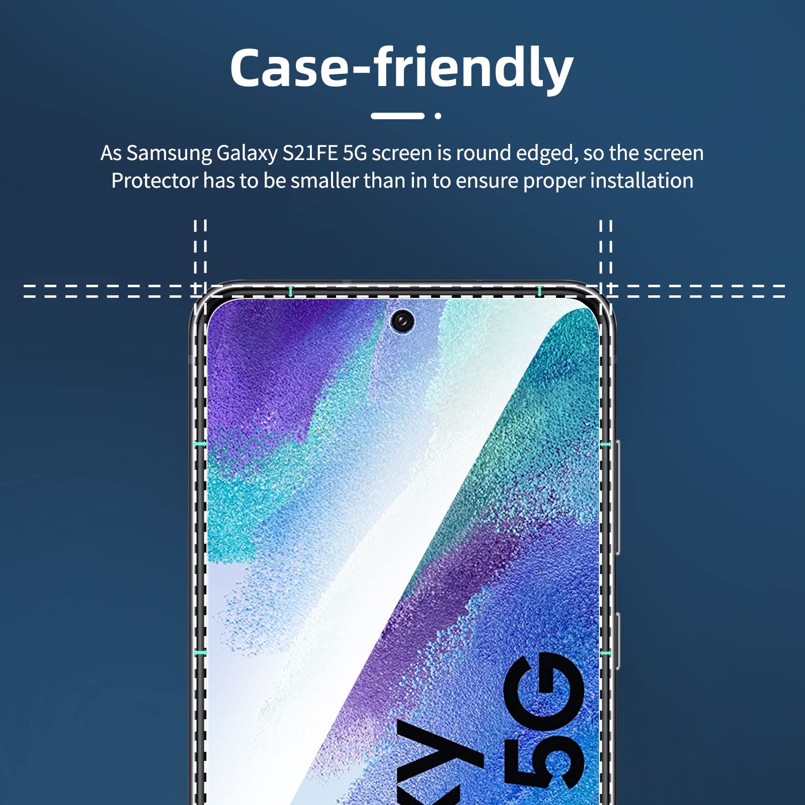 Amazon | NEW'C 3枚 ガラスフィルム Samsung Galaxy S21 FE 5G に対応